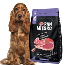 Pan Mięsko Cielęcina z jagnięciną chrupki M (senior) 3 kg