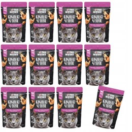 Pan Mięsko SASZETKI mokra karma dla kota KURCZAK Z KREWETKĄ 12x85