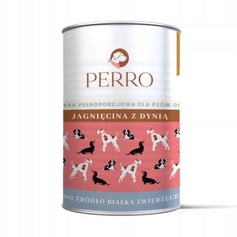 Perro Jagnięcina z dynią dla psów dorosłych 400g Monoproteinowa karma mokra