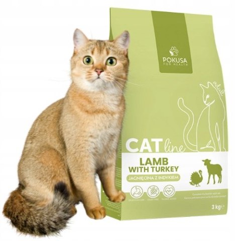 Pokusa CatLine Lamb Turkey Karma Sucha dla Kotów Jagnięcina z Indykiem 3kg