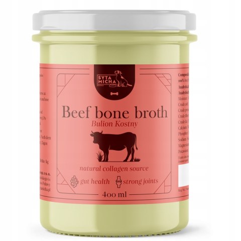 Syta Micha Bulion z Kości Wołowych Kolagen 400ml nawodnienie