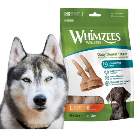 WHIMZEES WDENTAL Róg L Naturalny przysmak DENTYSTYCZNY NAGRODA GRYZAK