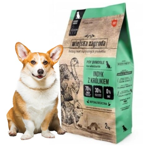 Wiejska Zagroda Karma indyk z królikiem 2kg S