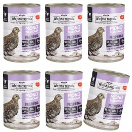 Wiejska Zagroda monobiałkowa dla kota 6x400g PRZEPIÓRKA puszki