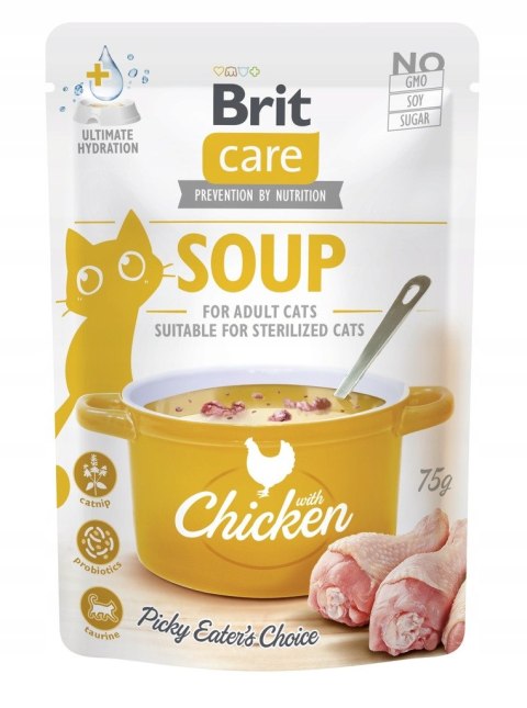 Zestaw Brit Care CAT SOUP 5X75 Saszetki dla kota chicken salmon tuna