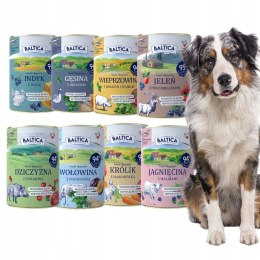 BALTICA PUSZKI MIX WSZYSTKICH SMAKÓW JAGNIĘCINA DZICZYZNA KRÓLIK 8x400