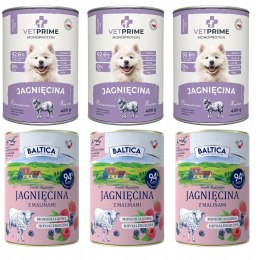 BALTICA VetPrime 6x400 PAKIET PRÓBNY HYPO Monoproteinowa JAGNIĘCINA