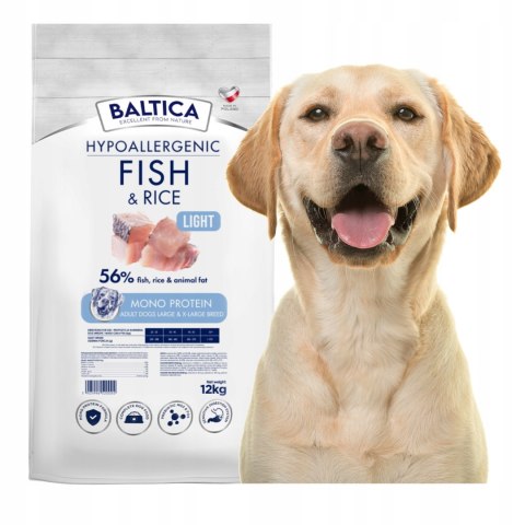 Baltica FISH & RICE 12KG DLA ŚREDNIE I DUŻE RA