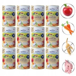 Baltica ZESTAW Karma mokra królik z marchewką 12 x 400g
