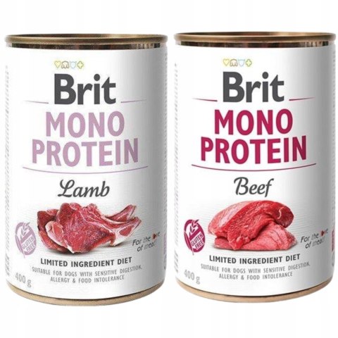 Brit MonoProtein MIX MEGA SMAKI 24x400g 6 smaków