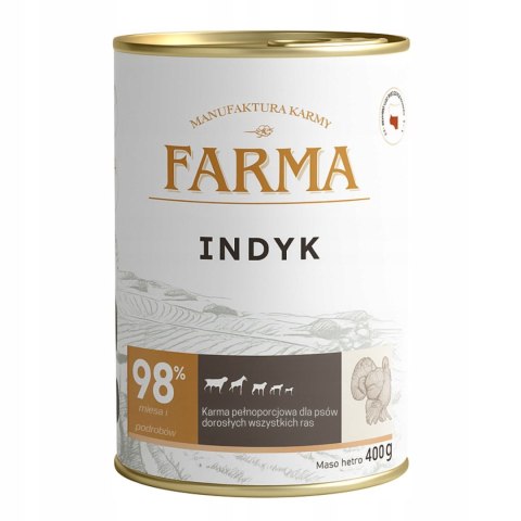 FARMA Select Indyk 400g - Karma mokra dla psa