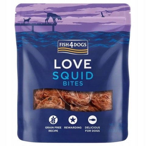Fish4Dogs Squid Bites - Przysmak z Kalmarów 80g smaczki dla psa