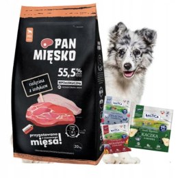 PAN MIĘSKO CIELĘCINA Z INDYKIEM M 20KG + gratisy