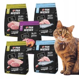 PAN MIĘSKO PAKIET PRÓBNY DLA KOTA WYBREDNEGO 2KG indyk z gęsią cielęcina
