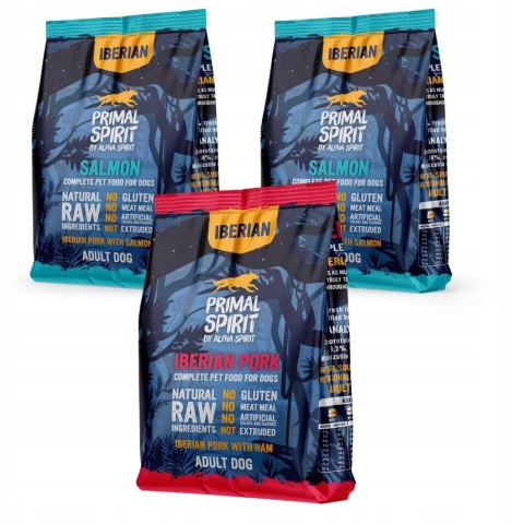 PRIMAL SPIRIT IBERIAN PAKIET PRÓBNY PIES 3X1KG MIX