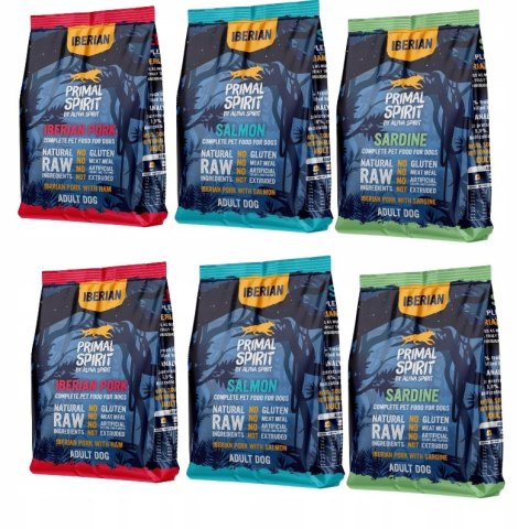 PRIMAL SPIRIT IBERIAN PAKIET PRÓBNY PIES 6X1KG MIX
