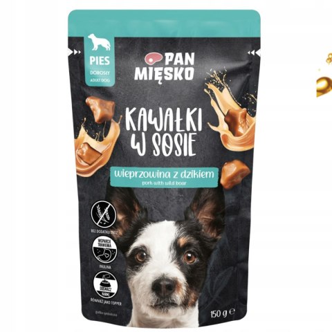 Pan Mięsko Karma mokra dla psa Kawałki w sosie Wieprzowina z dzikiem (doros
