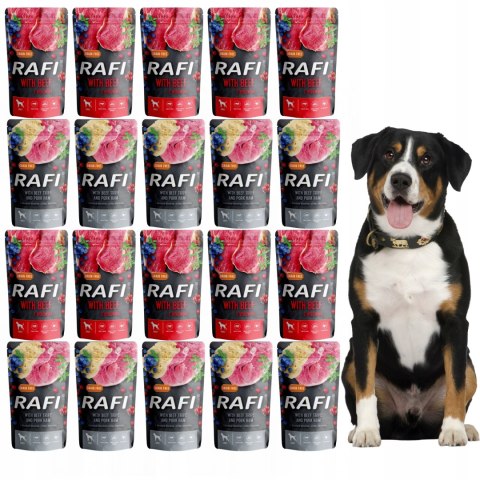 RAFI ZESTAW ULUBIONYCH SMAKÓW 20X500 WOŁOWINKA ŻOŁĄDKI Z SZYNKĄ