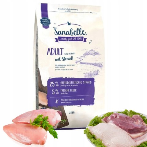 Sanabelle Adult Strauss Struś 2kg sucha karma