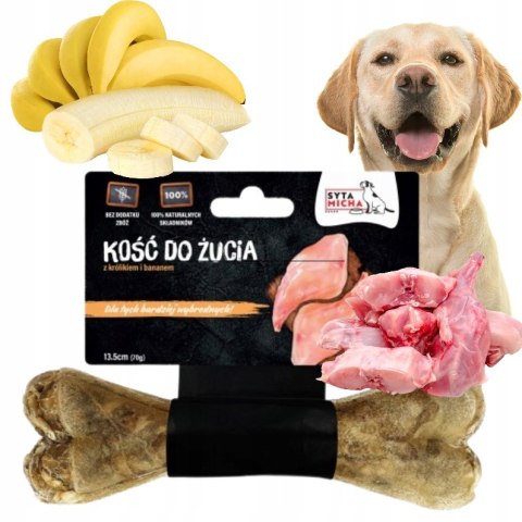 Syta Micha Kości do Żucia 4x13cm Mega Zestaw królik jagnięcina indyk kaczka