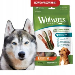 WHIMZEES DENTAL BRUSH Szczoteczka Gryzak dentystyczny L 6szt VEGE