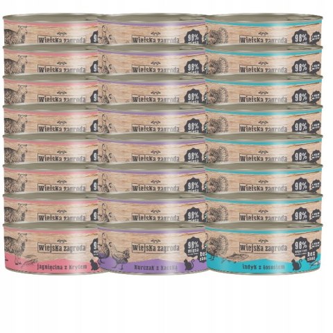 Wiejska Zagroda dla kota mix smaków 24x85 puszki