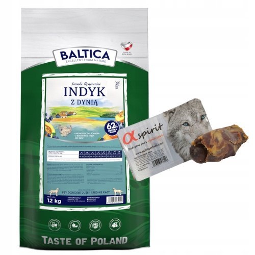 Baltica Indyk z dynią 12kg średnie i duze rasy