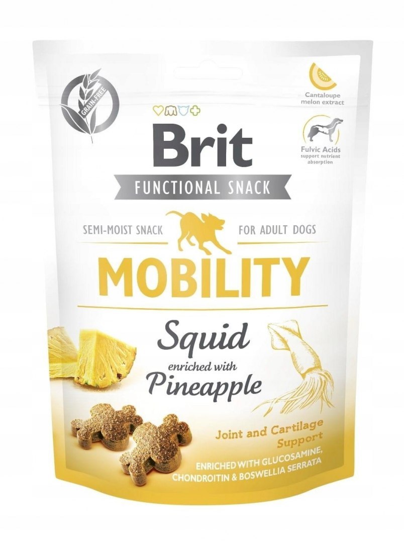 Brit Functional Snack Mobility Squid 150g Stawy