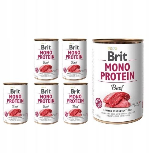 Brit Mono Protein Beef 6 x 400 g wołowina zestaw