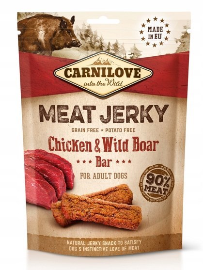 Carnilove Jerky Chicken and Wild Boar Bar 100g