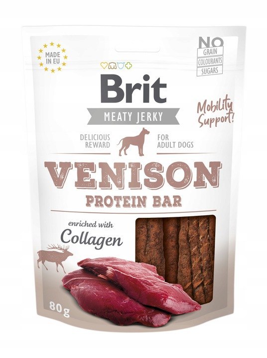 Przysmak Brit Meaty Jerky Venison Protein Bar 80g