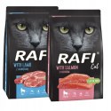 Rafi Cat 2x7kg z jagnięciną, z łososiem sterilized
