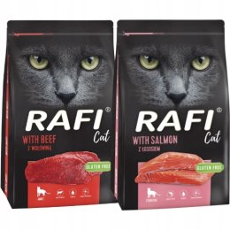 Rafi Cat 2x7kg z wołowiną, z łososiem sterilized