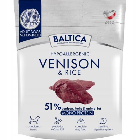 BALTICA ADULT Fish Venison Lamb rice MIX DLA RAS ŚREDNICH 3X1KG