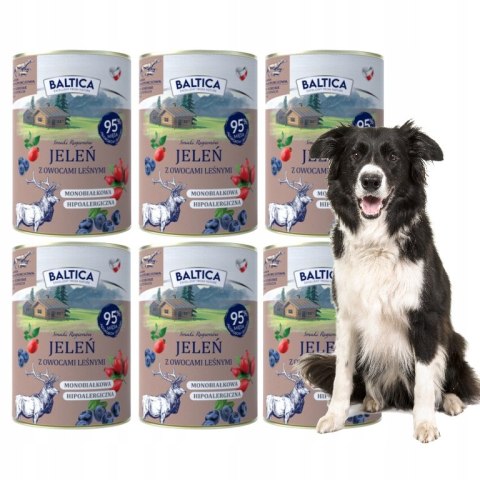 BALTICA JELEŃ Z OWOCAMI LEŚNYMI 6X400 ZESTAW Mokra karma premium