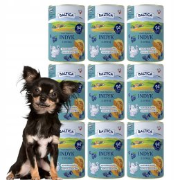 BALTICA MOKRA KARMA ZESTAW NOWCH SMAKÓW 9X400 INDYK Z DYNIA