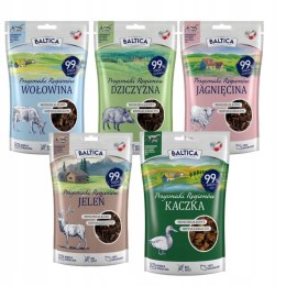 BALTICA Półmiękkie Przysmaki 5x80g MONOPROTEINOWE SMACZKI DLA PSA