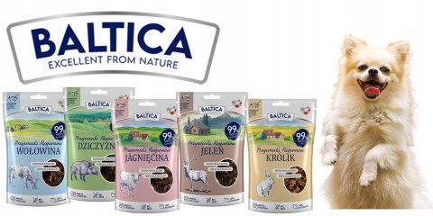 BALTICA Półmiękkie Przysmaki 5x80g MONOPROTEINOWE SMACZKI DLA PSA