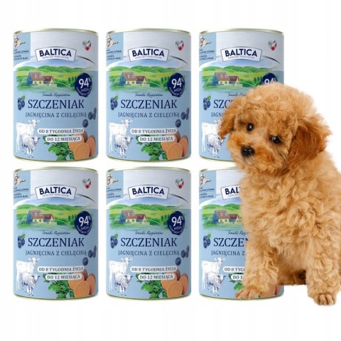 BALTICA SZCZENIAK JAGNIĘCINA Z CIELĘCINĄ 6X400 ZESTAW