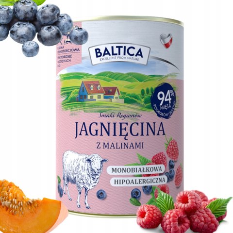 Baltica Jagnięcina z malinami PUSZKA 400G