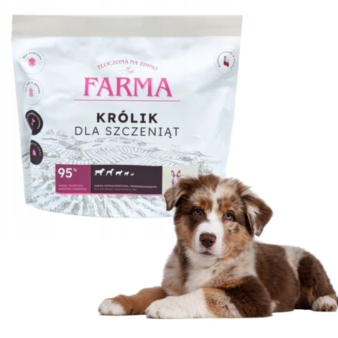 FARMA KARMA Z KRÓLIKIEM DLA SZCZENIĄT TŁOCZONA NA ZIMNO 2KG