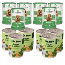 MR. BRO VetPrime Zestaw Monoproteinowa kaczka 12x400