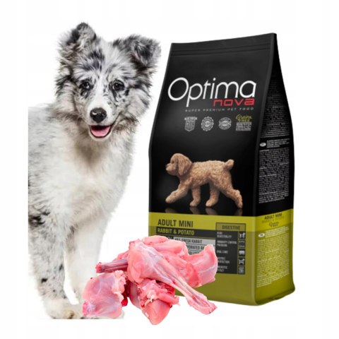 Optimanova Adult Mini Digestive Rabbit&Potato 8kg karma z królika