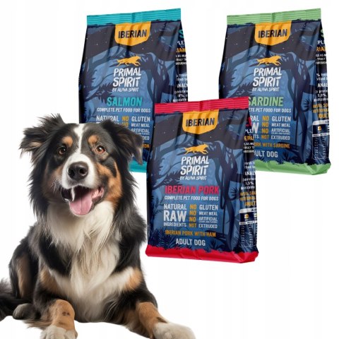PRIMAL SPIRIT IBERIAN PAKIET PRÓBNY PIES 3X1KG MIX