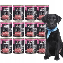Pan Mięsko Wieprzowina z kaczką 12x800g Szczeniak Mokra Karma Puszki