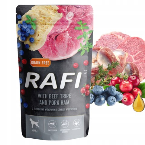 RAFI SASZETA ŻOŁĄDKI WOŁOWE Z SZYNKĄ 500G DOLINA