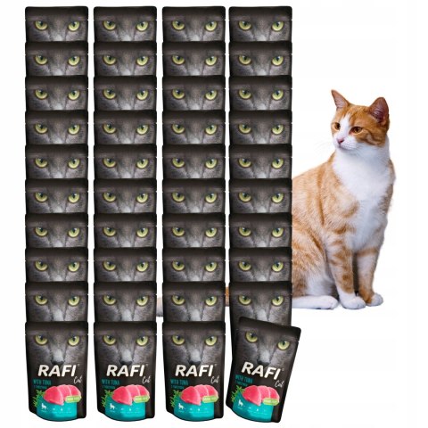 Rafi 40x100 Saszetki mokra karma dla kota STERILISED TUŃCZYK ULUBIONA