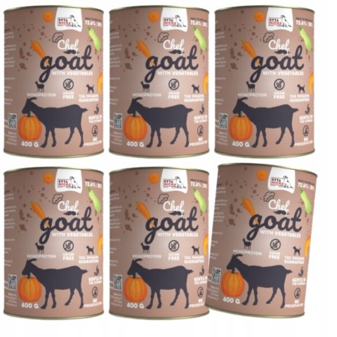 Syta Micha CHEF ZESTAW MONOPROTEIN 6x400G MIX GOAT KOZINA