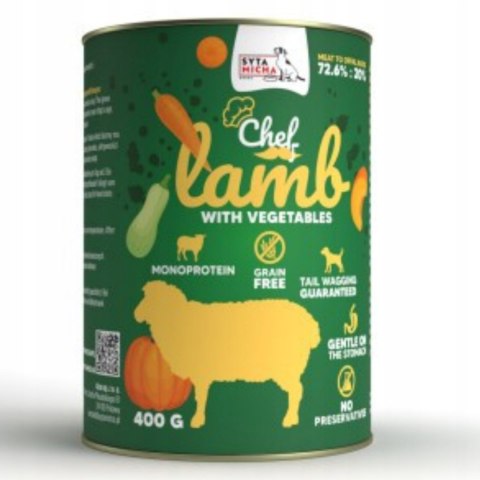 Syta Micha LAMB mokra karma dla psa jagnięcina z warzywami 400g