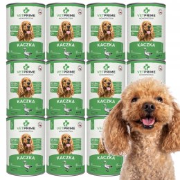 VetPrime Monobiałkowa Kaczka 12X400g karma mokra dla psa HYPOALERGICZNA